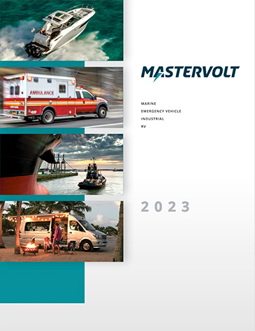 The cover of the 2023 Mastervolt Catalog.